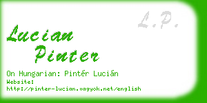 lucian pinter business card