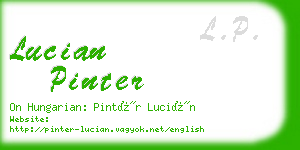 lucian pinter business card